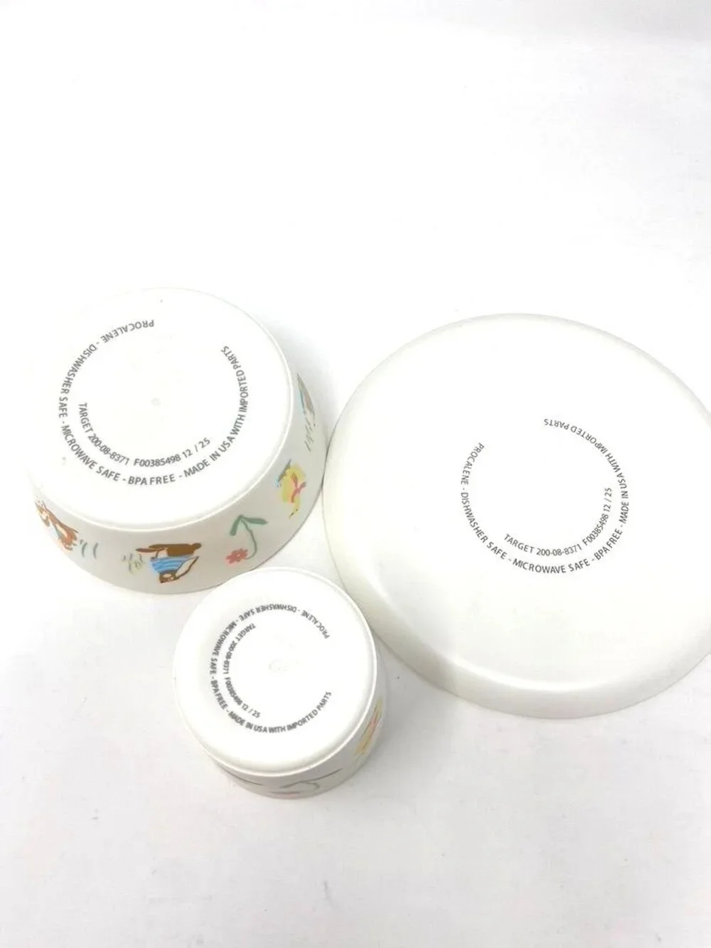 Target Pillowfort Kid's Woodland Animal 3-Piece Dinnerware Set Plate Cup Bowl